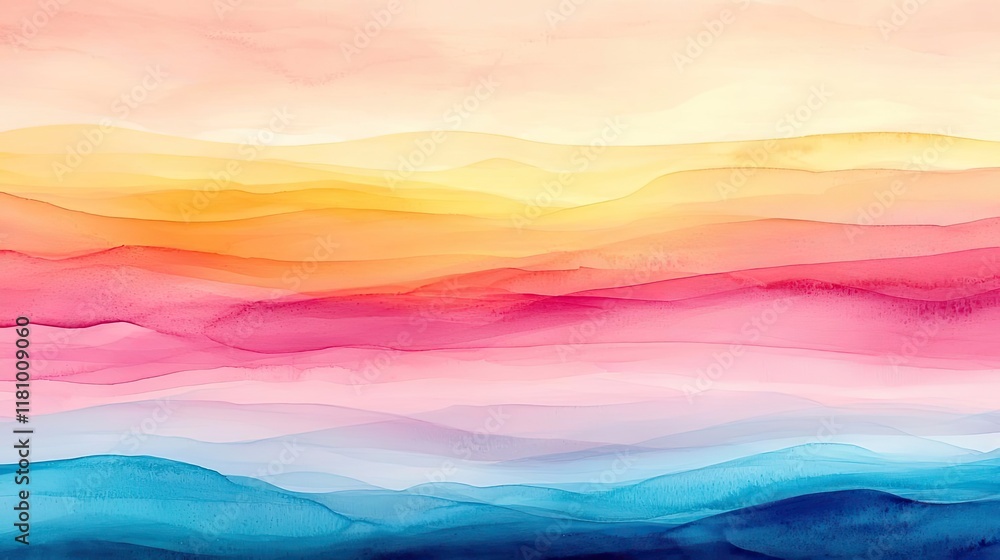 Poster watercolor abstract background idea. colorful watercolor abstract background showcasing smooth gradi