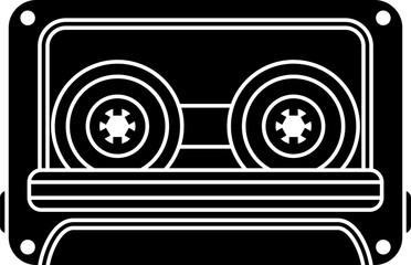 Cassette Tape Silhouette Icon