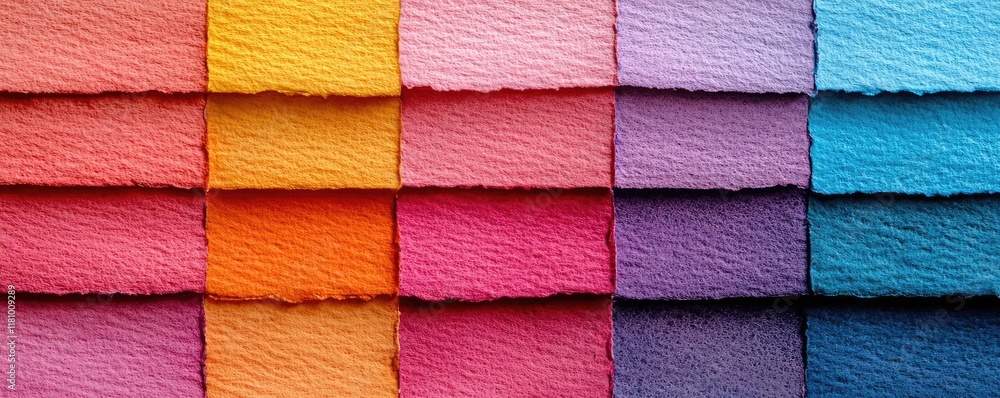 Poster watercolor abstract background idea. a vibrant array of textured paper swatches showcasing various c