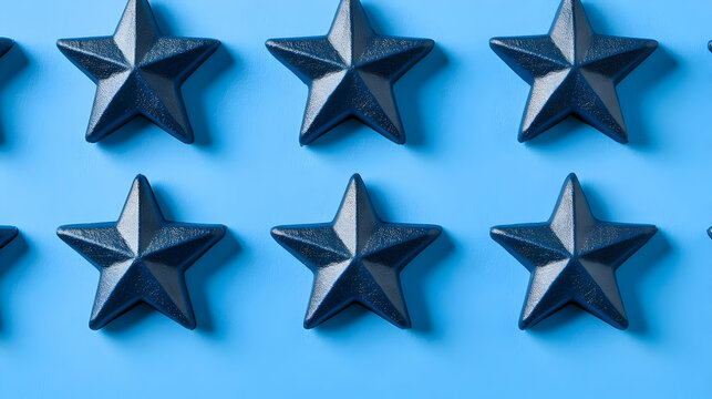 Blue Star Pattern Background Illustration