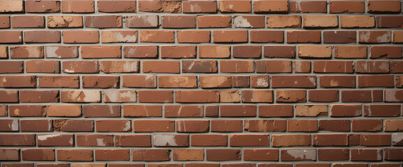 Fototapeta premium Old wall background with stained aged bricks