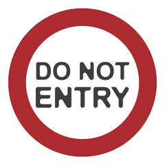 No entry allowed, flat logo