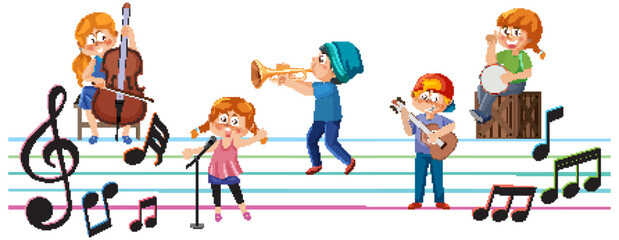 Children's Musical Ensemble on Sheet Music