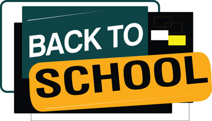 Back to school lettering  books, pencils and apple over chalkboard background