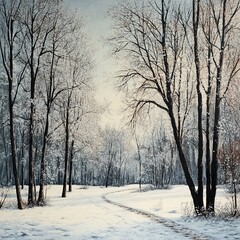 Fototapeta premium trees in winter