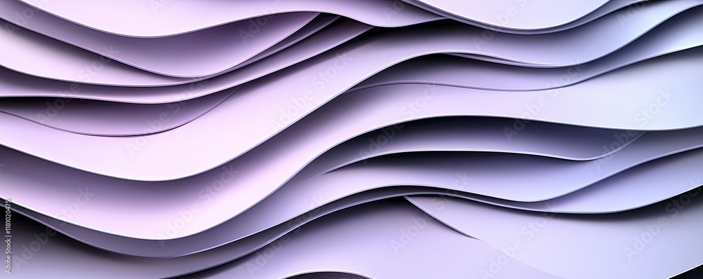 Poster layer abstract background idea. abstract layered waves in soothing shades of purple create a modern 