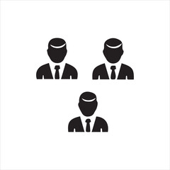 set of business people