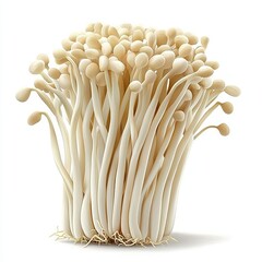 Enoki Mushrooms: A Culinary Delight, Fresh and Organic, Perfect for Gourmet Dishes and Vegan Recipes