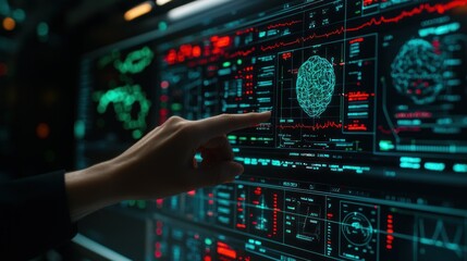 Obraz premium Digital Brain Interface: Exploring the Neural Network