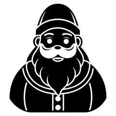 Santa Claus Line Art - Simple Christmas Vector Design