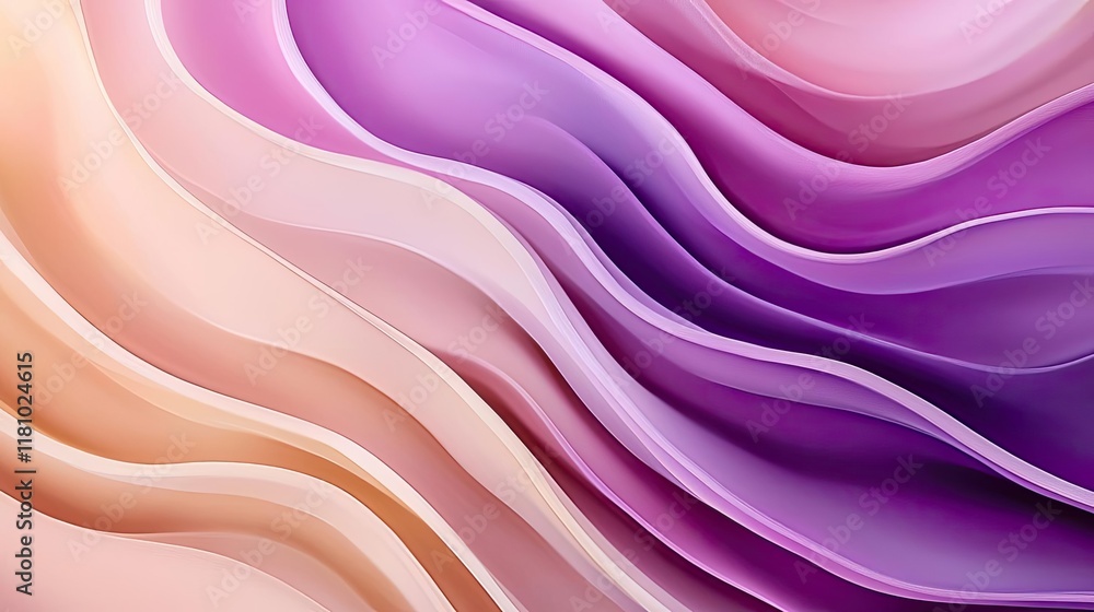 Poster watercolor abstract background idea. abstract flowing waves in soft shades of pink and purple, creat