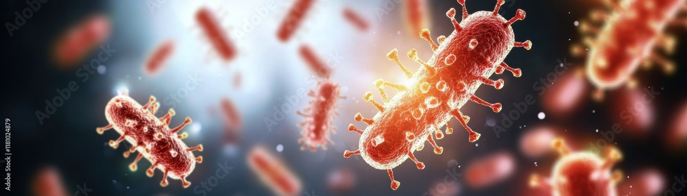Poster group of red blood cells floating gracefully in air with intricate structures highlighting their uni