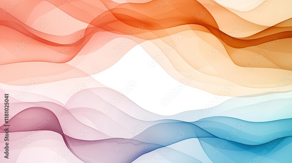 Poster watercolor abstract background idea. abstract waves of color flowing seamlessly across a beautiful, 