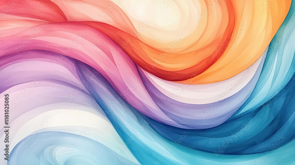 Poster watercolor abstract background idea. vibrant swirl of colors creating a dynamic and artistic abstrac