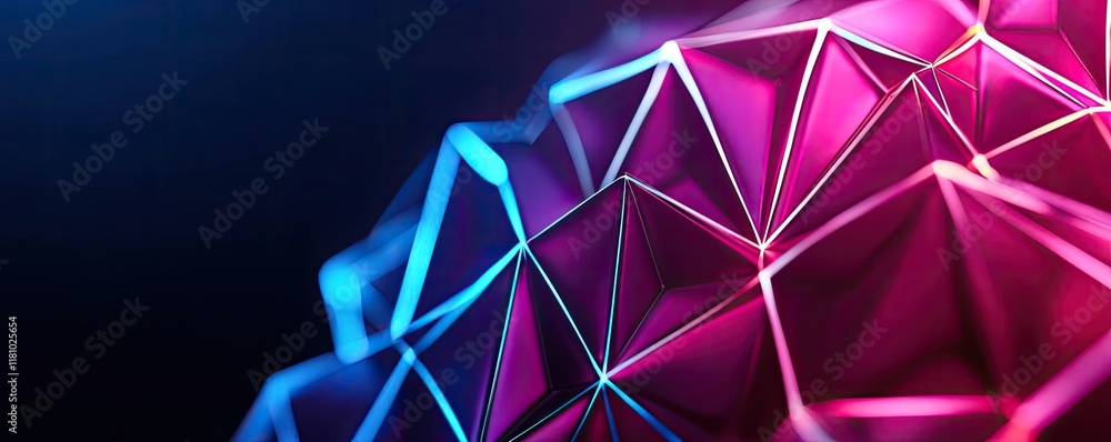 Poster matrix abstract background concept. vibrant abstract digital design with geometric shapes and neon c