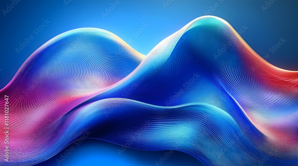 Poster abstract 3d background flows smoothly with vivid colors and dynamic lines