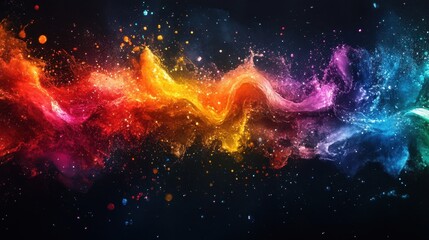 Obraz premium Vibrant Abstract Color Splash with Space and Light Effects