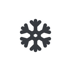 Snowflake shape vector icon