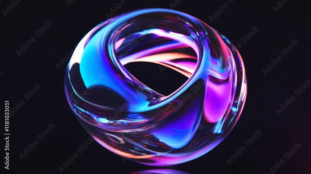 Poster captivating 3d illustration highlighting transparency and abstraction.