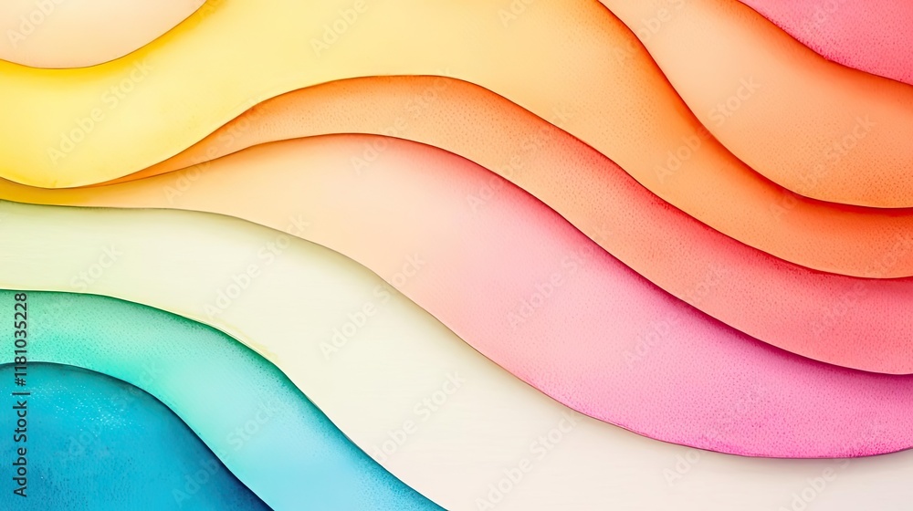 Poster watercolor abstract background idea. vibrant, flowing waves of color create a dynamic and artistic b