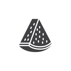 A slice of watermelon vector icon