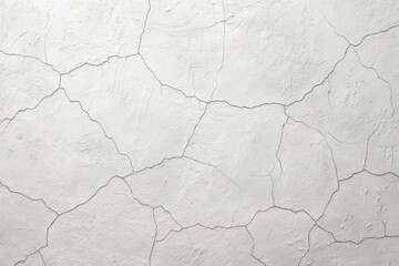 Minimalistic soft white plaster wall texture with cracked details in bright lighting