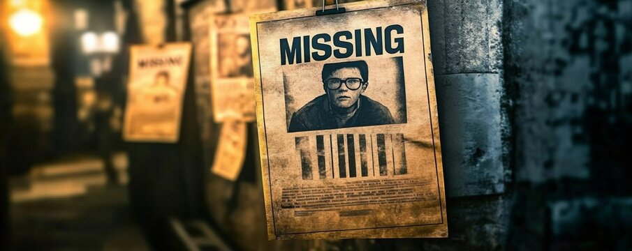 The prominent MISSING headline evokes deep emotional responses. 