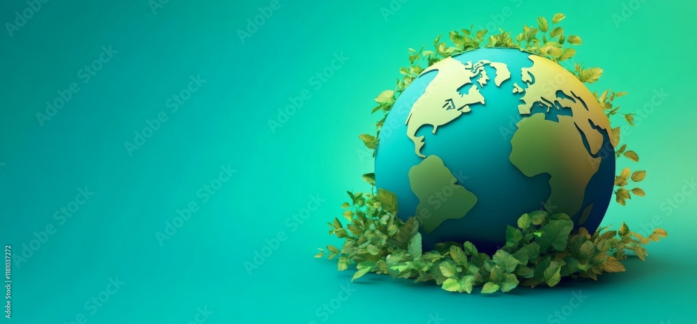 Poster copy space available for adding messages of sustainability.