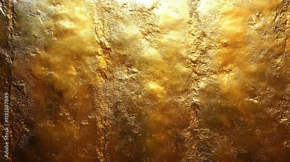 Sticker Golden Textured Background shines brightly with metallic effect and grunge beautifully.