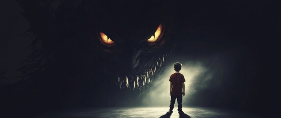 A wide banner design showcasing the journey of a strong kid.