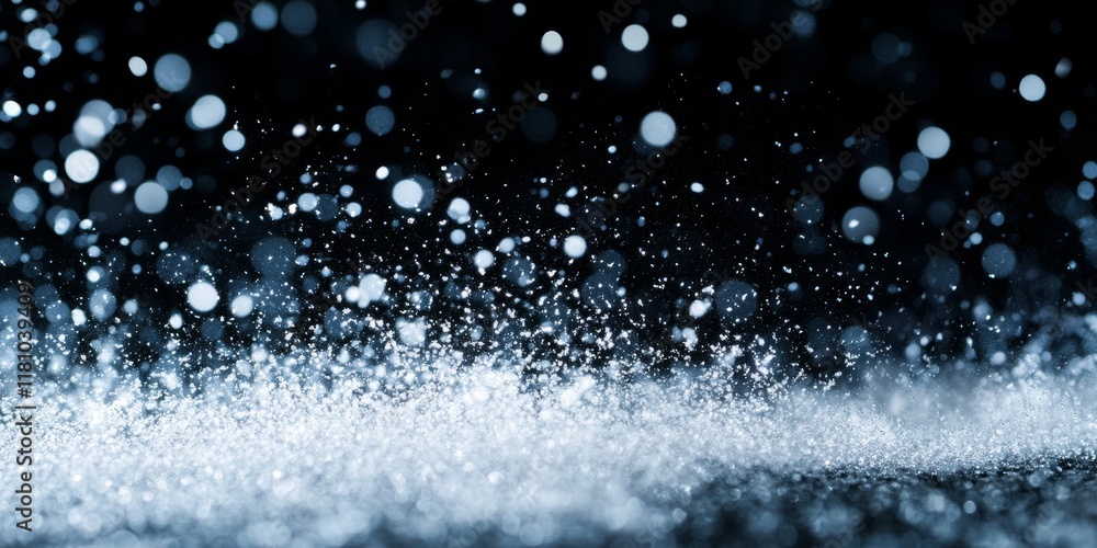 Poster abstract splashes of rain and snow create a dynamic overlay, showcasing the freeze motion effect of 