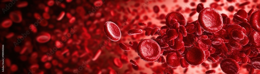 Poster intricate blood cell composition with multiple cells highlighting their unique shapes and structures