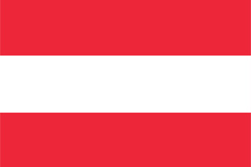 Fototapeta premium Austria flag , national flag of Austria, vector, illustration.