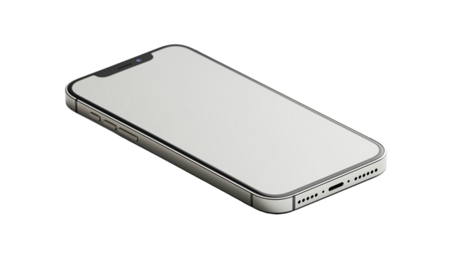 PNG, Gadget, smartphone isolated on white background, generated by Generative AI technology.