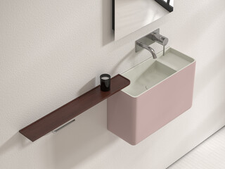 Luxury Vanity Set with Marble Sinks and Mirrors – Modern Bathroom Interior Design