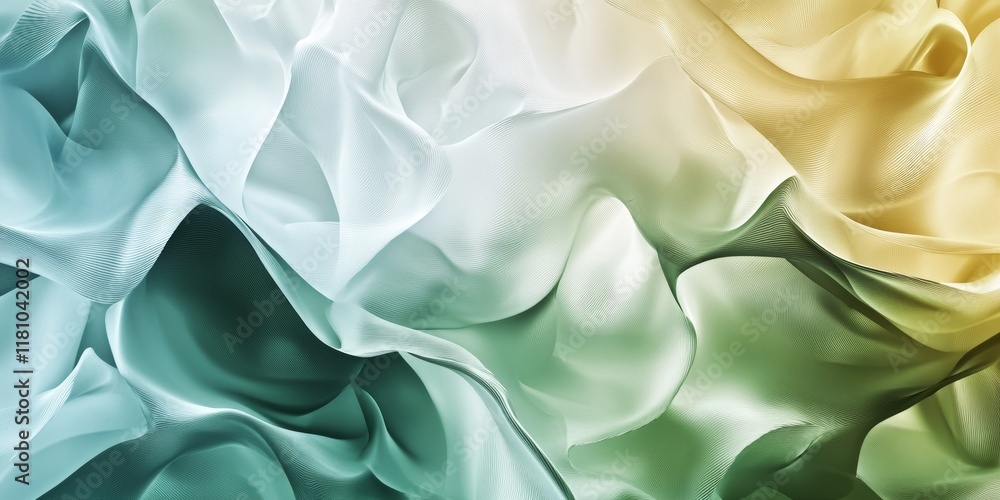 Poster abstract futuristic surface featuring a salad color palette, showcasing a blend of shades and textur