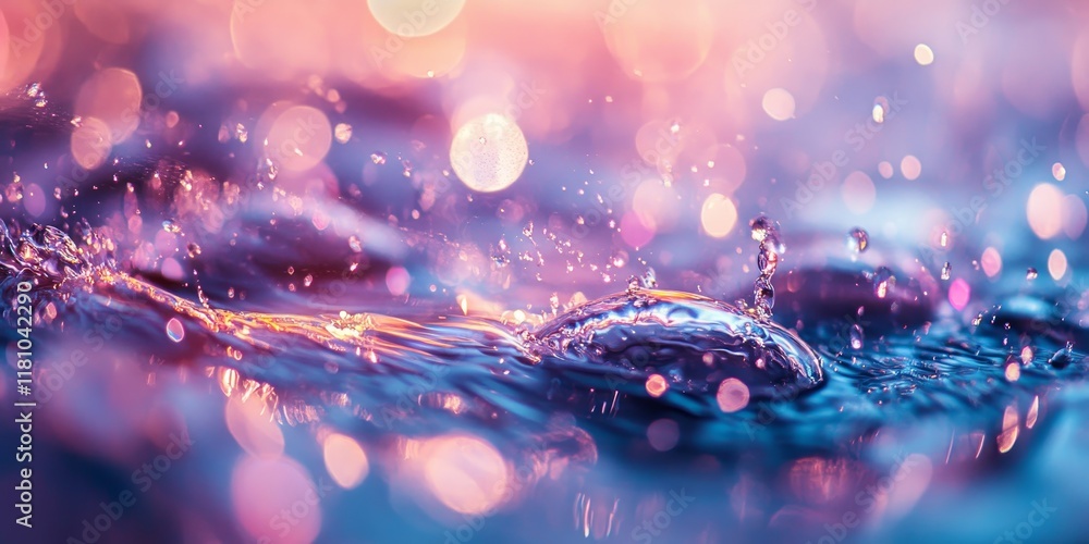 Leinwandbilder abstract bokeh effect showcasing a blur of water weave, creating a visually captivating scene with i