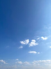 Serene Sky with Fluffy Clouds