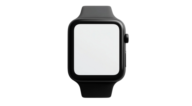 PNG, Gadget, smart watch, isolated on white background, generated by Generative AI technology.