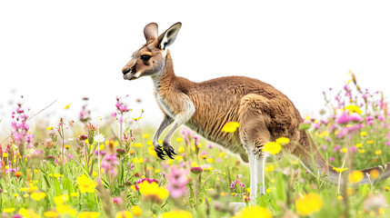 Fototapeta premium animals with blooming flowers