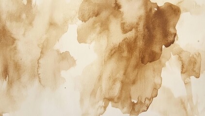 Abstract brown watercolor wash texture background.