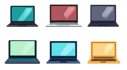 PNG, Gadget, laptop, isolated on white background, generated by Generative AI technology.