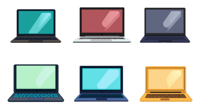 PNG, Gadget, laptop, isolated on white background, generated by Generative AI technology.