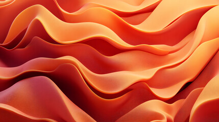 A coral fabric texture with smooth folds and soft gradients, offering a luxurious and elegant appearance.