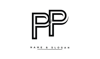 PP Abstract Letters Logo Monogram