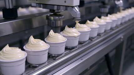 Industrial cream dispensing nozzles for cosmetic filling machines in production lines