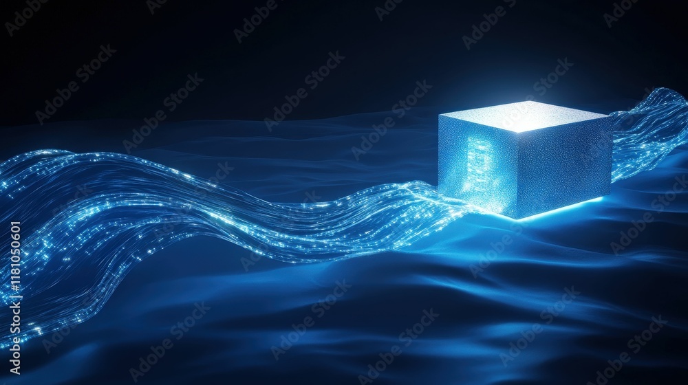 Poster digital payment visualization abstract concept modern environment futuristic viewpoint smooth river 