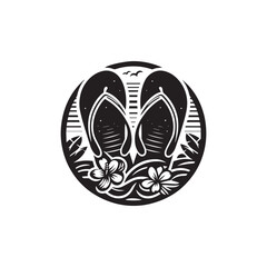 Flip Flops icon vector symbol design art illustration