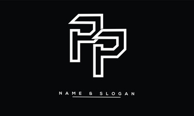 PP Abstract Letters Logo Monogram