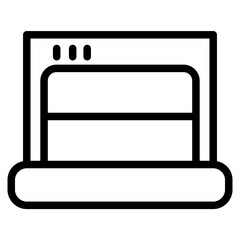 Laptop Navigation Web Line Icon